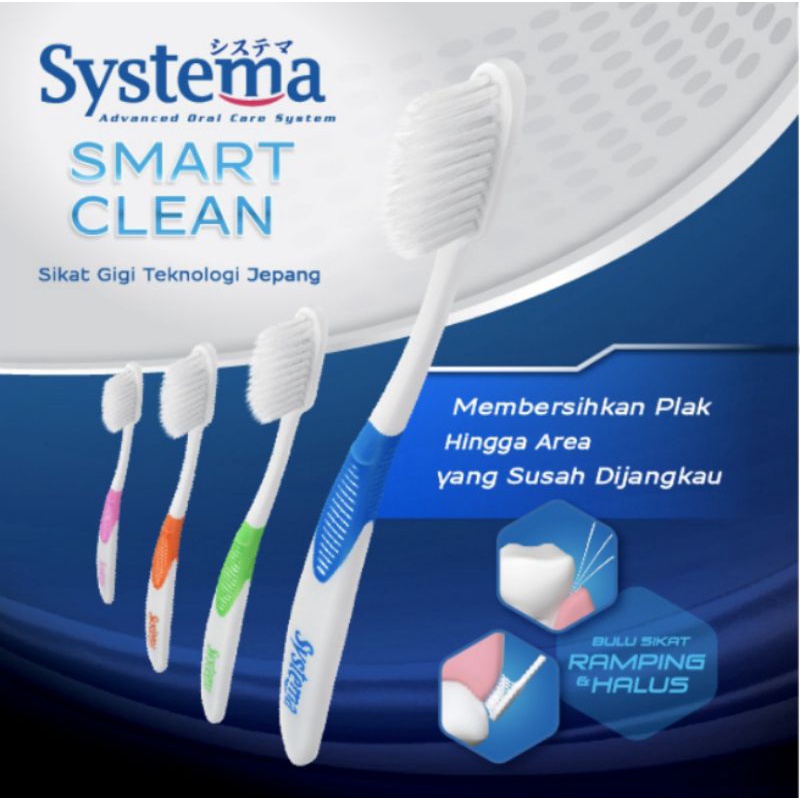 SYSTEMA Sikat Gigi Smart Clean Isi 3 PCS