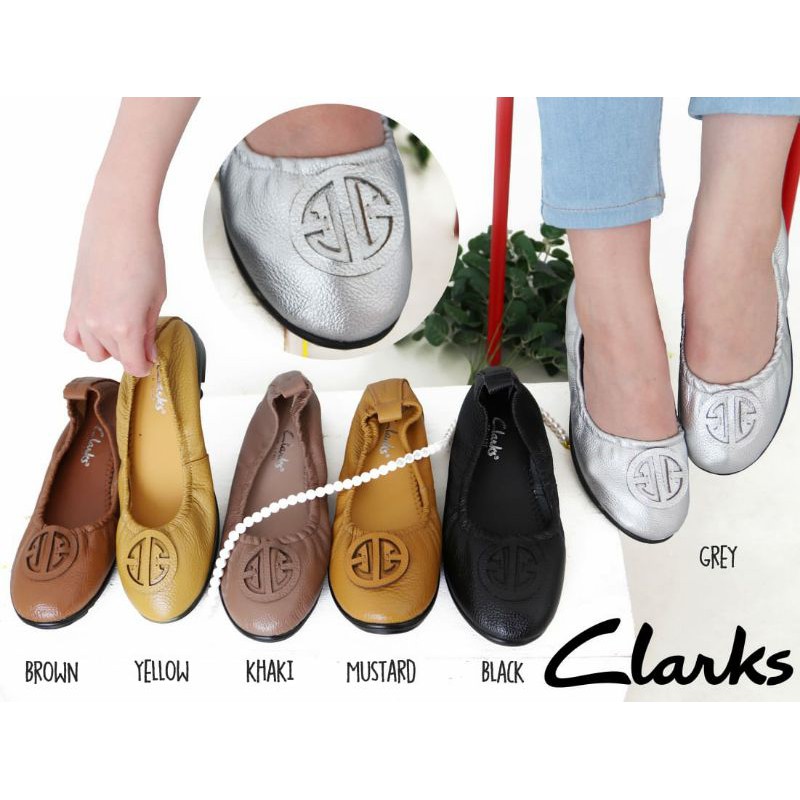 Sepatu Clarks flat ring bulet / Sepatu clarks flat