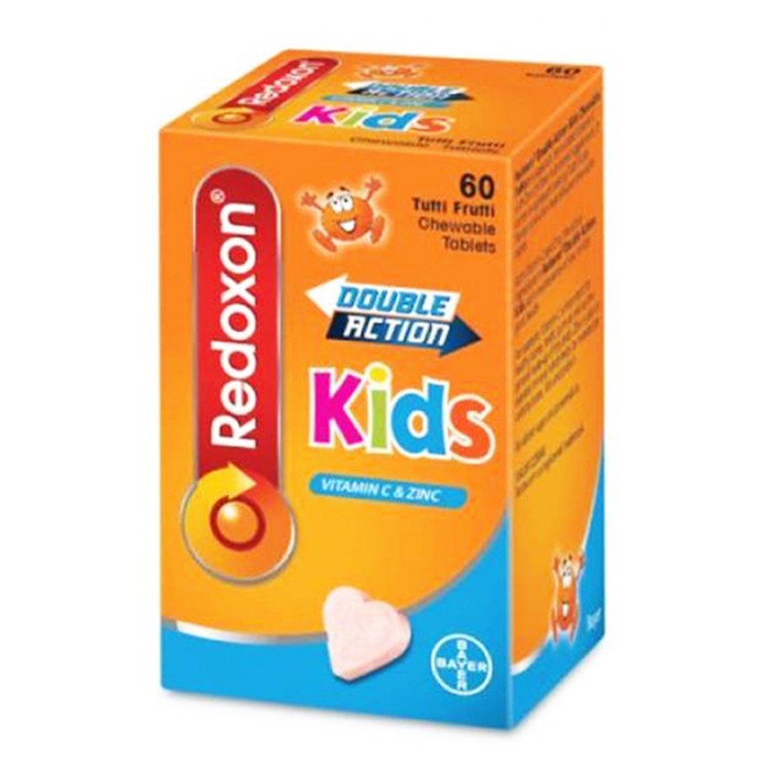Redoxon Kids Double Action Chewable Vitamin C + Zinc Anak Kecil 60 Tab Vit Anak -