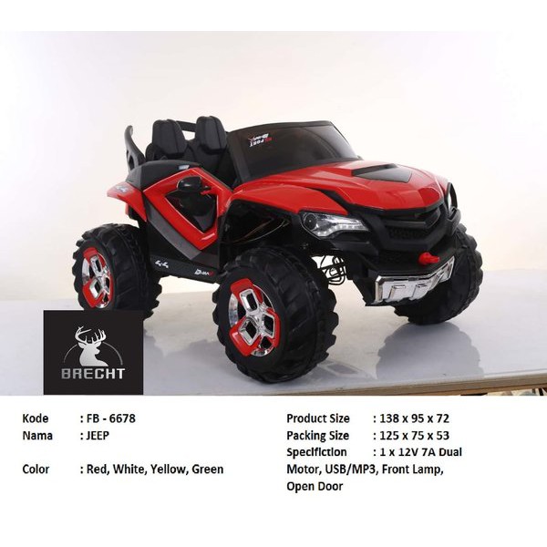 Mainan mobil aki anak jeep fb-6678 murah