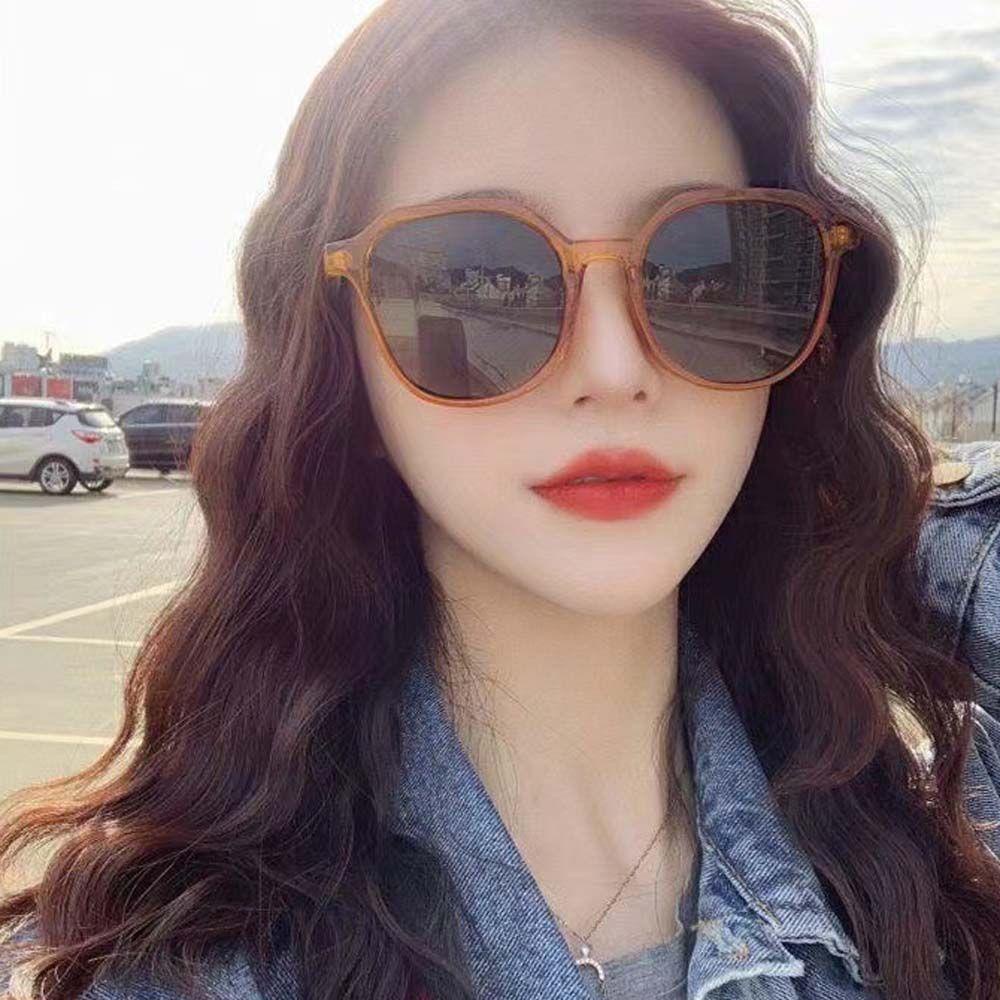 Mxbeauty Wanita Kacamata Hitam Gadis Trendi Bingkai Besar Mengemudi Kepribadian Hitam Kacamata Matahari Gaya Korea Sunglasses