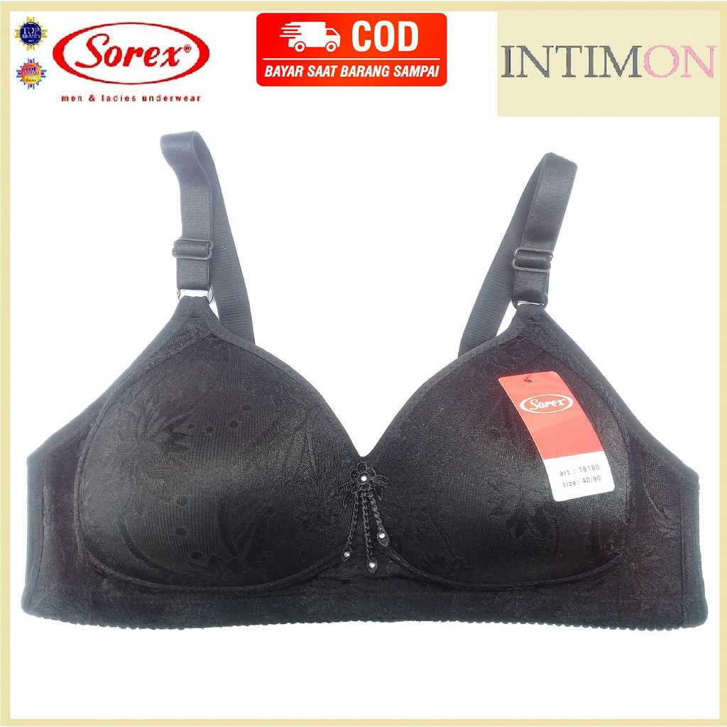 gos  Bra BH SOREX 18180 Tanpa Kawat Busa Tipis Pakaian Dalam Underwear Wanita Bra Ukuran 36/42