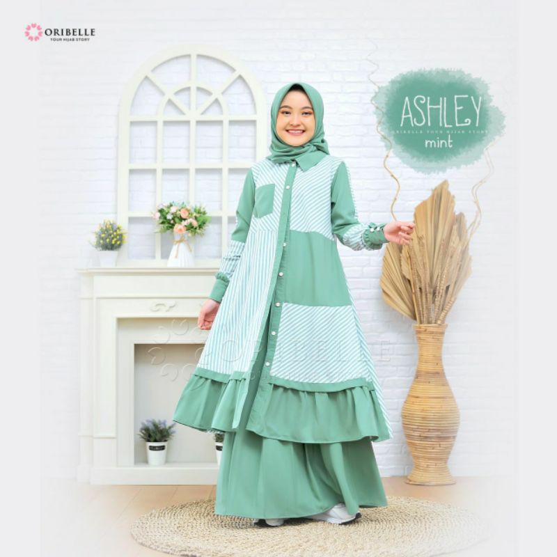 GAMIS ORIBELLE ASHLEY SET || YELLOW || NAVY || PURPLE || MINT || PINK