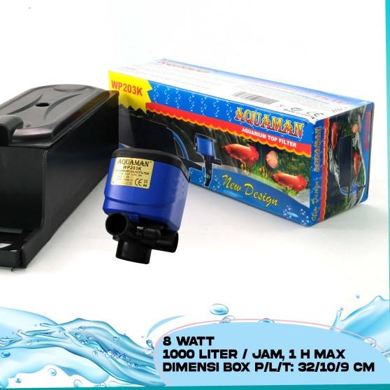 ➽ TOP FILTER BOX AQUARIUM AQUAMAN WP 203 K WP-203K AQUASCAPE AKUARIUM ➤