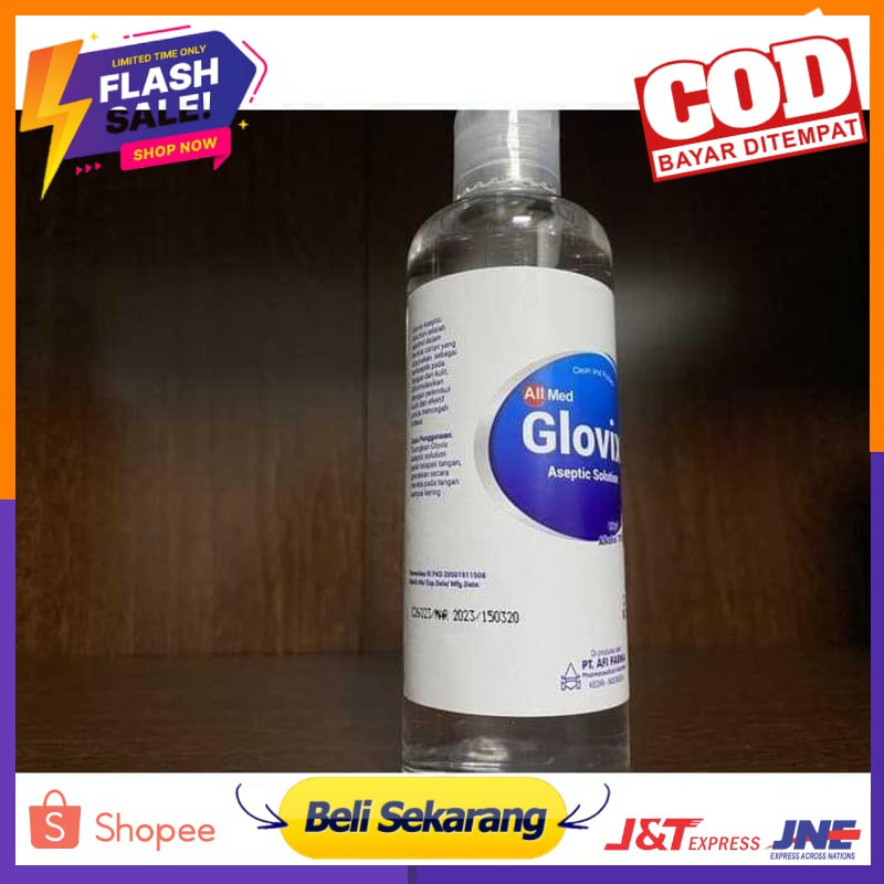 Glovix Hand Sanitizer Cair Antiseptic  Moisturizing Fresh Scent 250ml