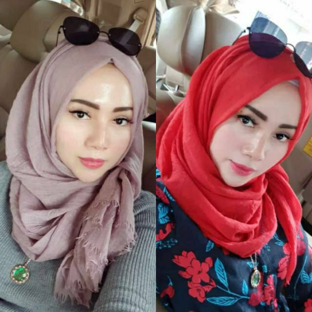 (BEST COLOUR) Pashmina kusut CrumphyShawl