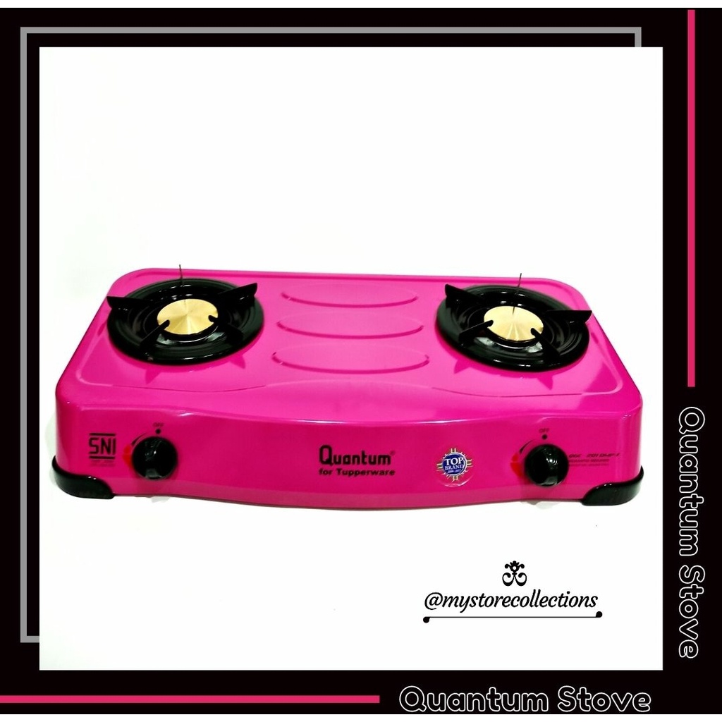Kompor Quantum Gas 2 Tungku ( Warna Pink ) Tupwr