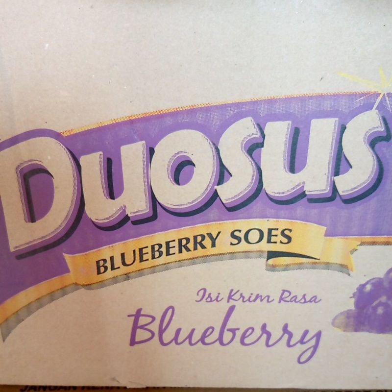 Duosus Duo Sus Soes Kering Lumer 1 Dus/Karton Isi 30 Pcs Varian Rasa Coklat Blueberry