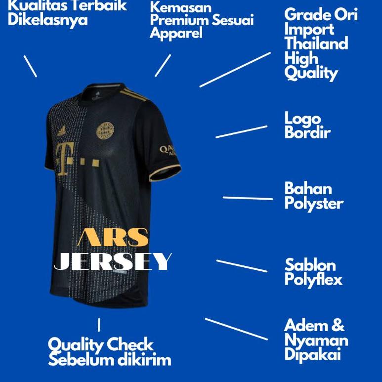 ✮ Jersey BAYERN MUNCHEN AWAY 2021/2022 Grade Ori Import KUALITAS TERBAIK ✶