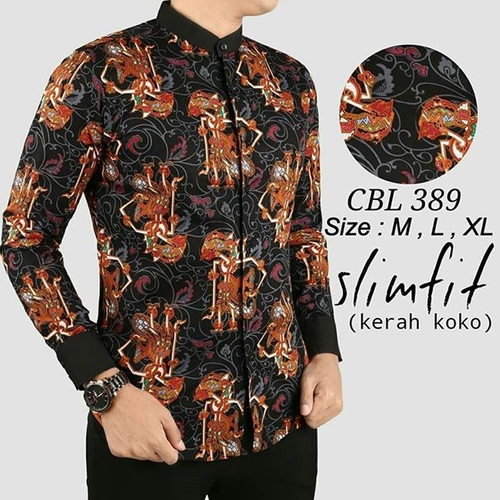 KEMEJA BATIK PRIA SLIM FIT / BAJU BATIK KOKO SLIM FIT CBL389