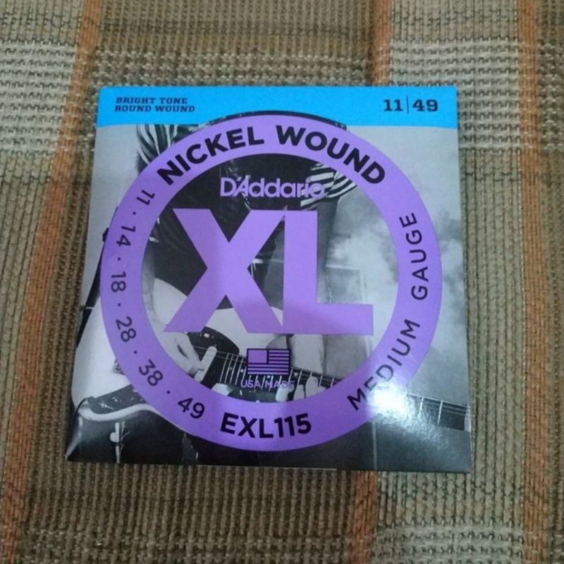 Senar Gitar Listrik D'Addario Ori EXL115 Medium Gauge