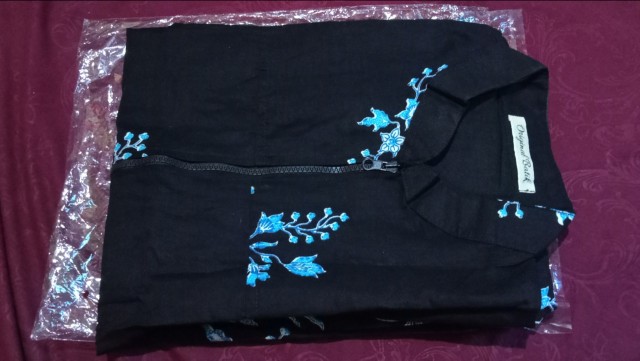 Outer Buketan Crem Kemeja Lengan Panjang M L Xl Xxl