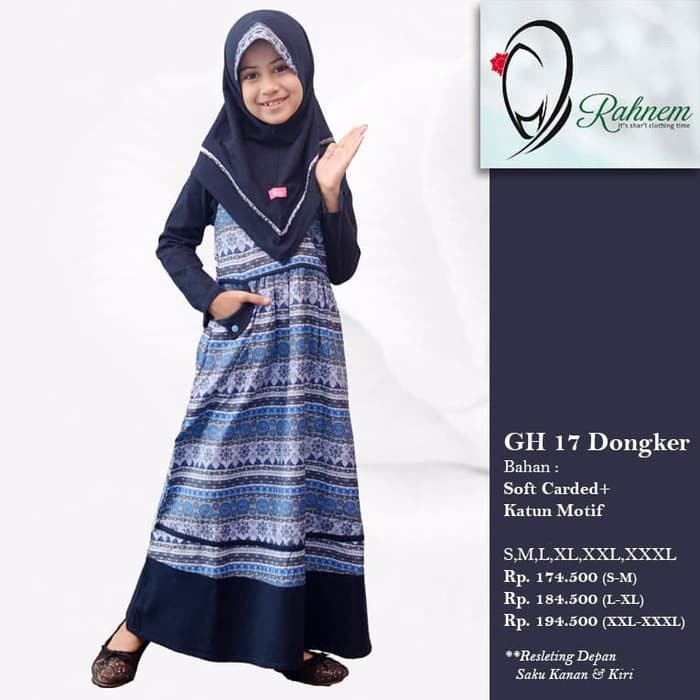 BAJU MUSLIM ANAK PEREMPUAN / RAHNEM GH - 17 / FASHION MUSLIM