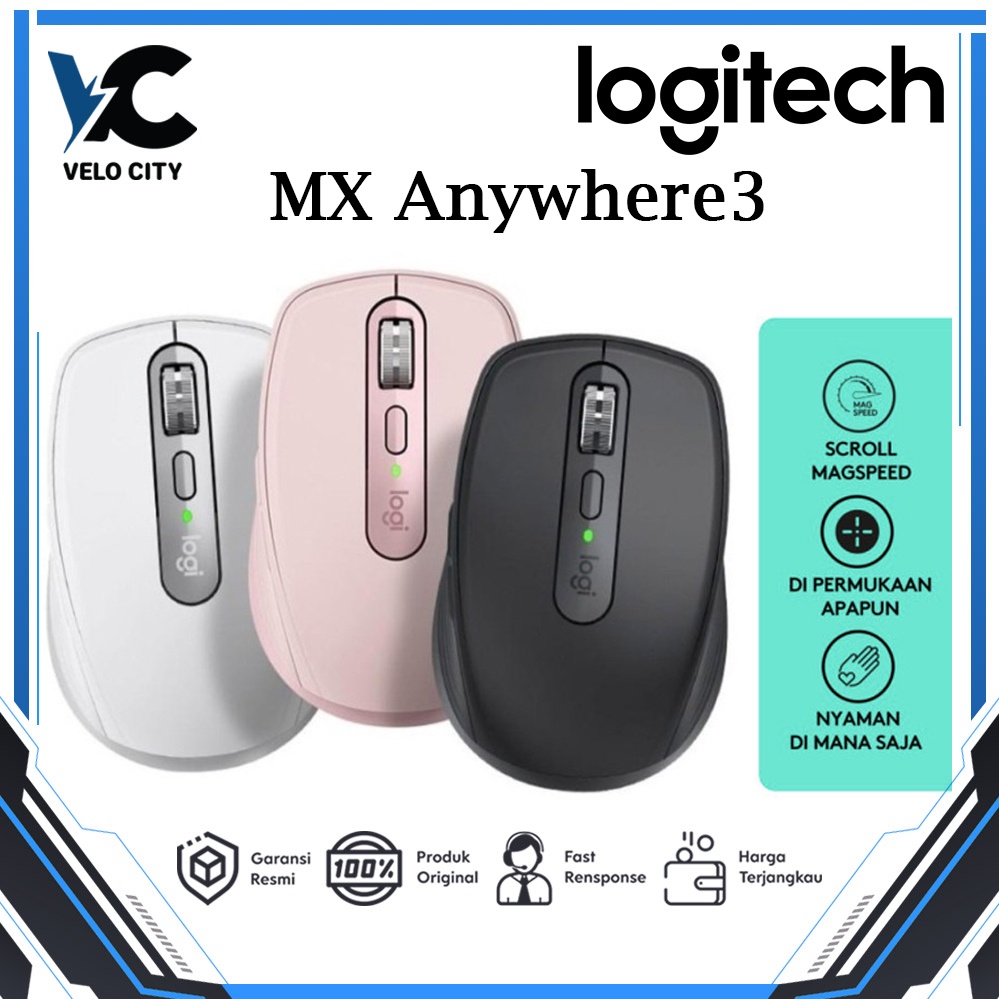 Mouse Wireless Logitech MX Anywhere 3 Mouse | Graphite - Garansi 1 Tahun