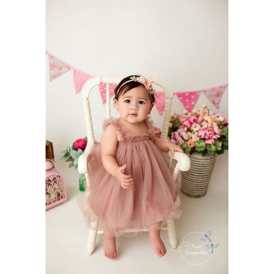 TURUN HARGA DISKON 90% gaun andini dress bayi neychan baptis aqiqah ulang tahun