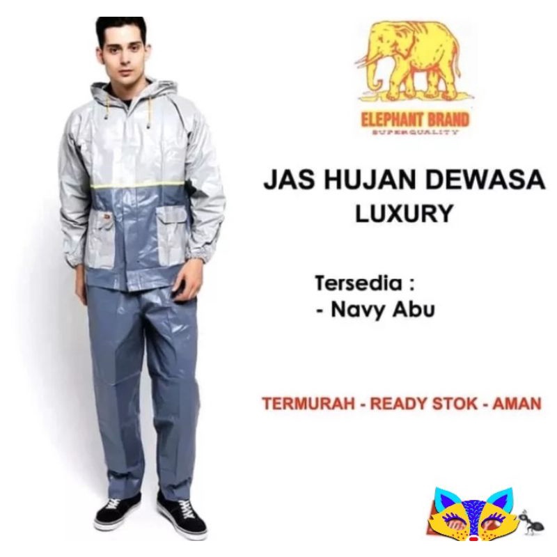 jas hujan baju celana dewasa LUXSURY Elephant brand  tetmurah terlaris