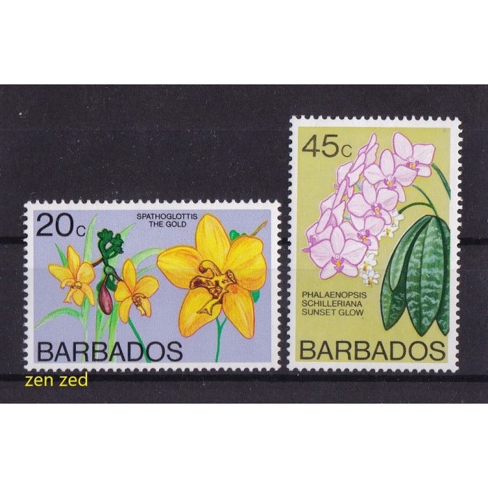 

0166 Perangko 1977 Flowers Orchids 2v Mnh