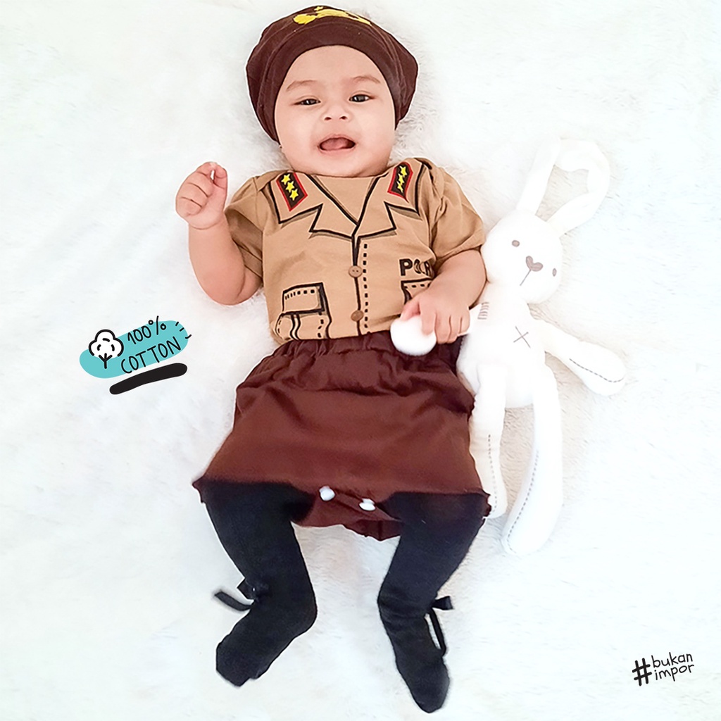 ❤️jumper bayi baju bayi lucu karakter polisi police baju anak