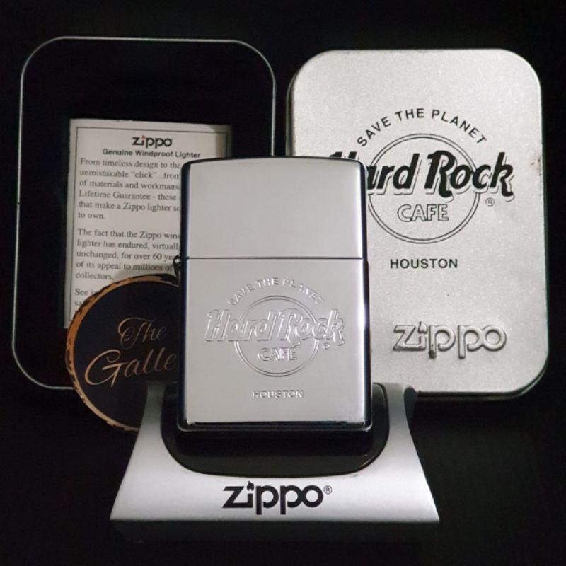 ⭐⭐⭐⭐⭐ ORIGINAL ZIPPO HARD ROCK CAFE HOUSTON TAHUN 1999 XV