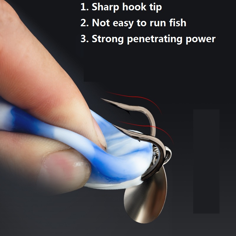 1 Pc Umpan Pancing Soft Bait Bentuk Katak Berat 6.5cm 15g