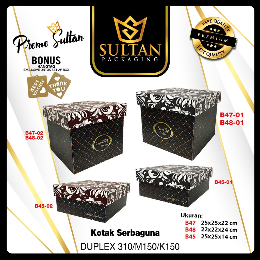 

Kotak Kado - Box Souvenir Besar - Dus Hadiah Hitam jumbo - Kotak Gift Mewah - B45