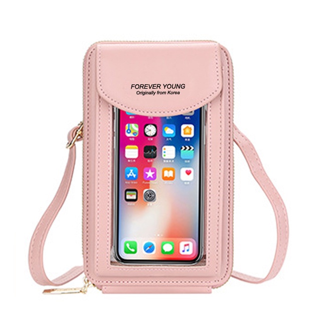 Dompet Pocket HPO Layar Mika Bisa Di Sentuh Kulit Sintetis Bisa Charging dan Headshet Multifungsi Kekinian Model Import Korea