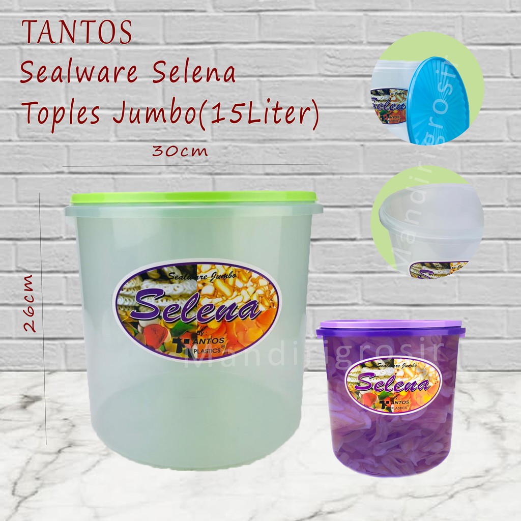 Toples Plastik * Tantos Sealware Selena * Toples Besar * 15liter