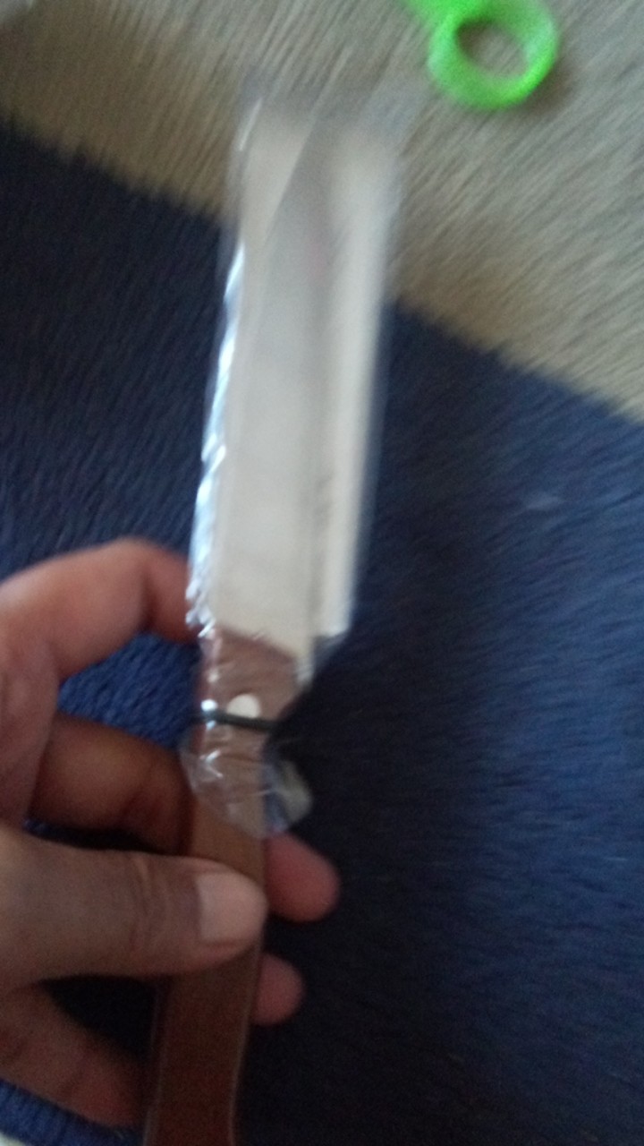 Pisau Dapur Stainless Steel Gagang Corak Lancip Kayu / Kitchen Knife 28cm