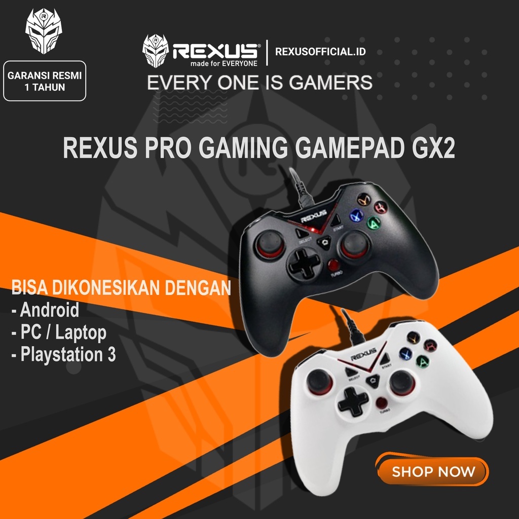 Gamepad gameped stick android stik joystick joystik PC Hp USB PS3 laptop Playstation 3 ori Rexus Pro