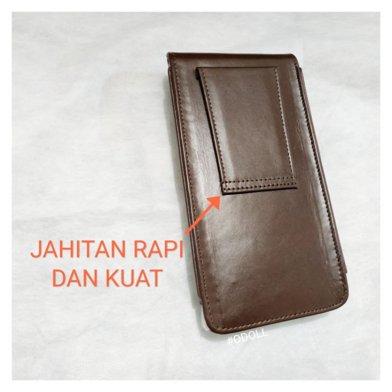 Sarung Hp Kulit Asli Model Tegak - Dompet Hp Pinggang Kulit Original