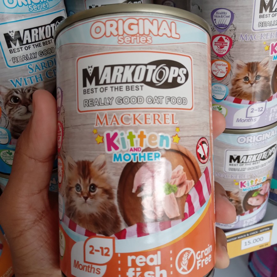 Markotop Kaleng Kitten &amp; Mother Mackerel Makanan Kucing Basah Wet Food