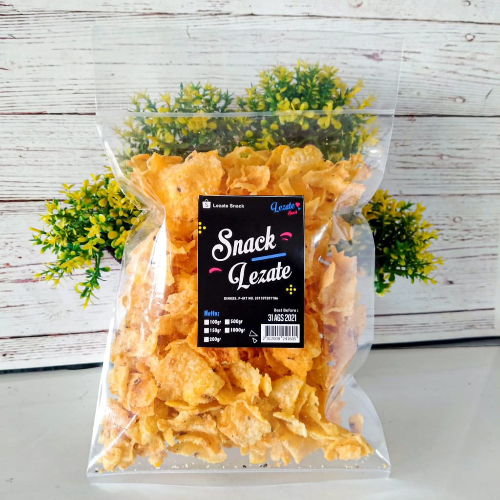 

Emping Jagung 100gr Gurih Asin Murah/ Jagung Geprek / Lezate Snack / Camilan Murah / Emping