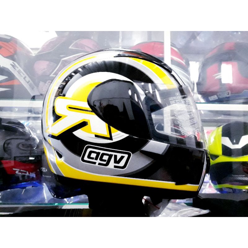 AGV HELM GP1 R07 | BLACK YELLOW | AGV ORIGINAL SINGLE VISOR TERMURAH