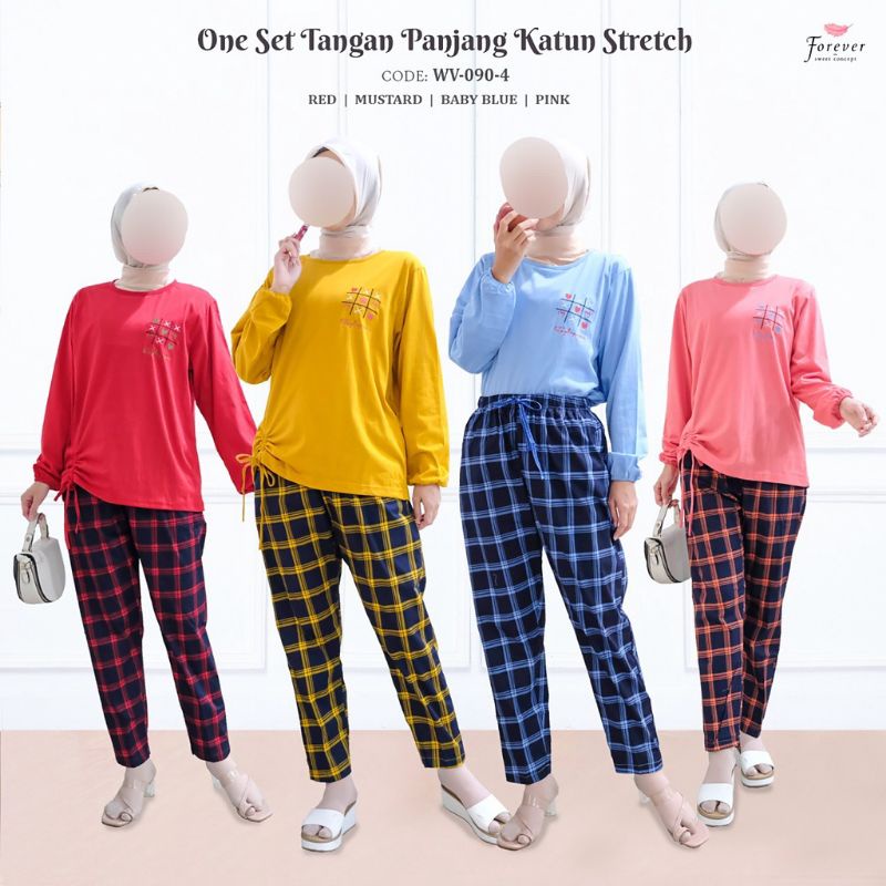 One Set Love Play Series/Setelan Panjang Forever Sweet Concept/Setelan Kaos Dewasa