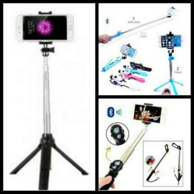 Tongsis Tripod 3in1 S03 HITAM ONLY