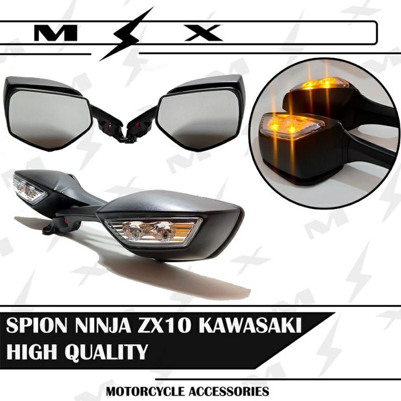 Spion ZX250 , Spion Lampu Sen Universal , Ninja 250,Cbr,Ninja Rr R,Z1000,Vixion,Gsx,Nmax,Pcx,Adv