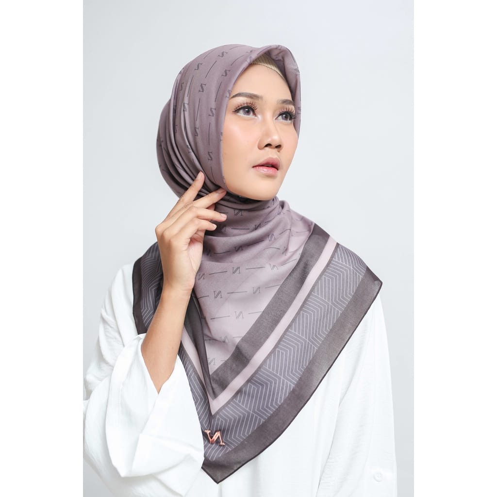 Shofie Edition Vilneria Scarf  Deep Pink | Kerudung Printing Motif Voal Ultrafine Hijab Murah