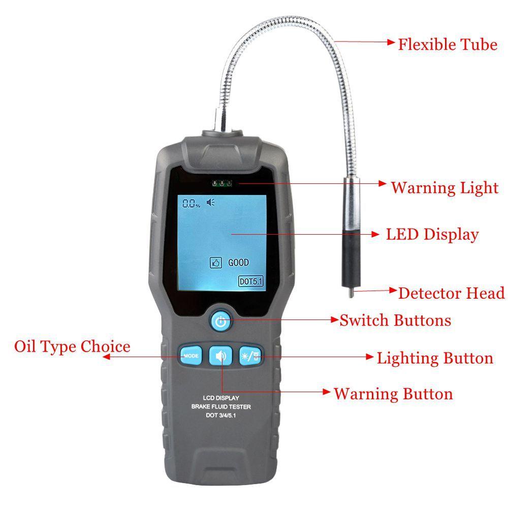 Preva Brake Fluid Tester New Design Universal Auto Detektor Kualitas Oli Mesin Akurat Tester