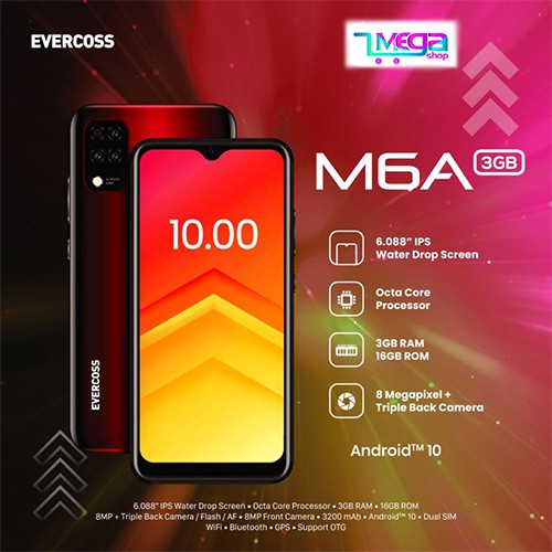 EVERCOSS M6A RAM 3GB ROM 16GB GARANSI RESMI