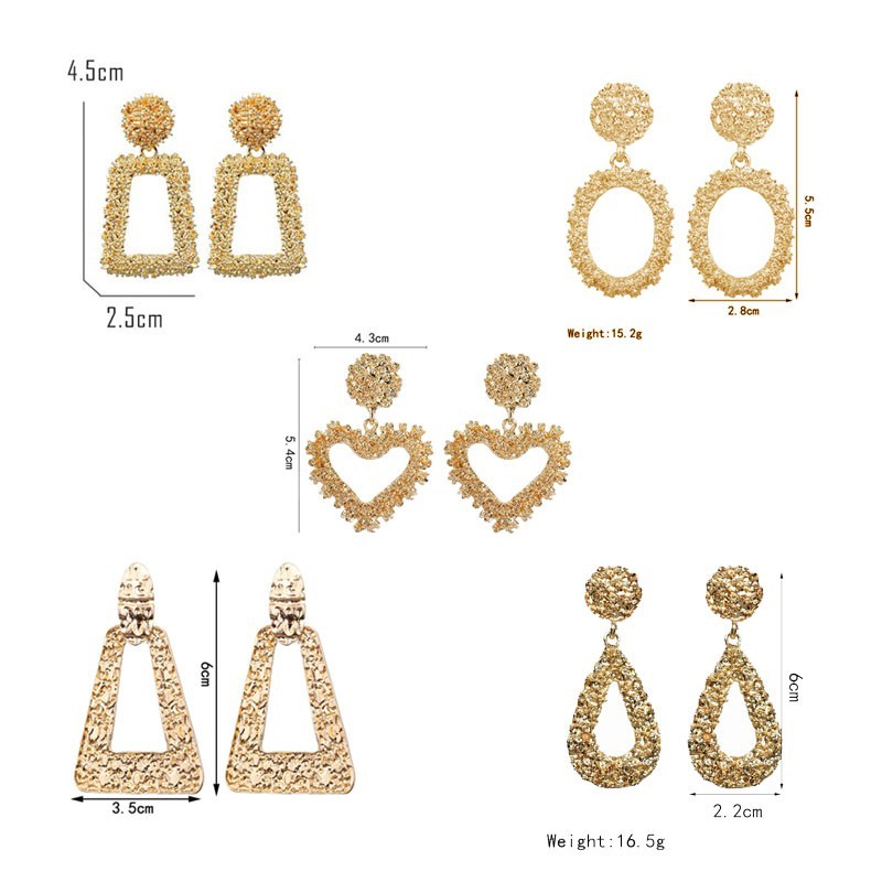 Perhiasan Anting Korea Panjang Trapesium Anting Fashion Untuk Wanita Earrings