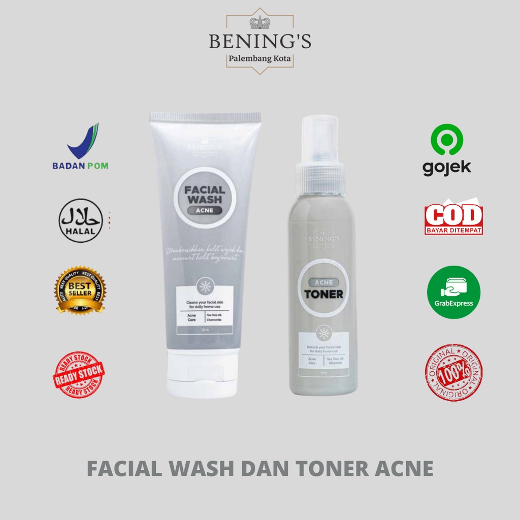 BENINGS SKINCARE by DR.OKY PRATAMA / PAKET ACNE-FACIALWASH & TONER