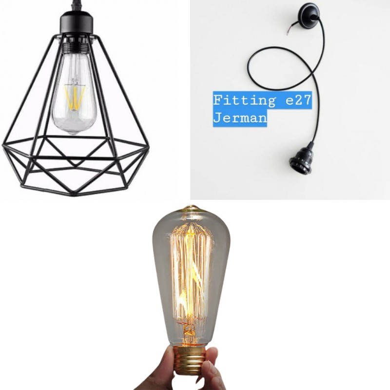 KAP LAMPU GANTUNG DIAMOND MINIMALISTPROMO TERMURAH  Kap lampu gantung diamond termurah