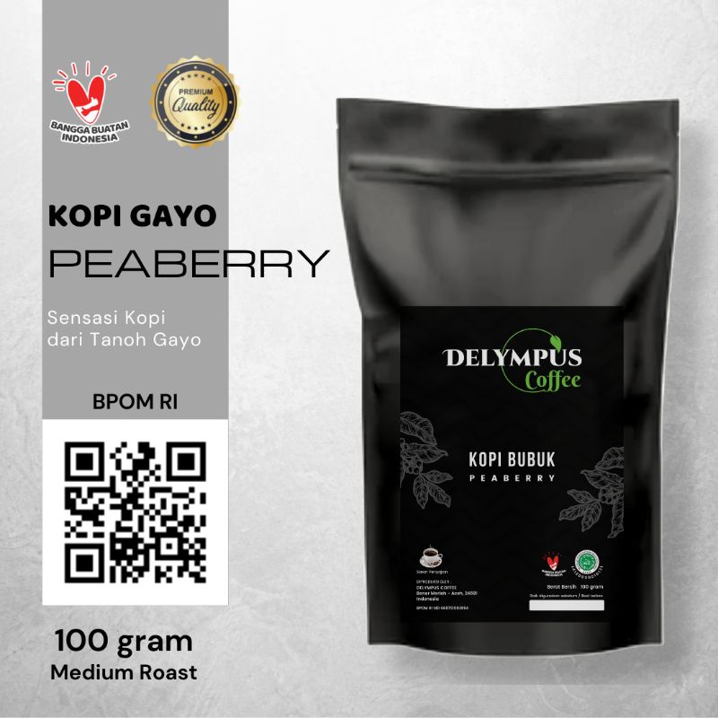 

KOPI GAYO PEABERRY DELYMPUS 100 GRAM BUBUK