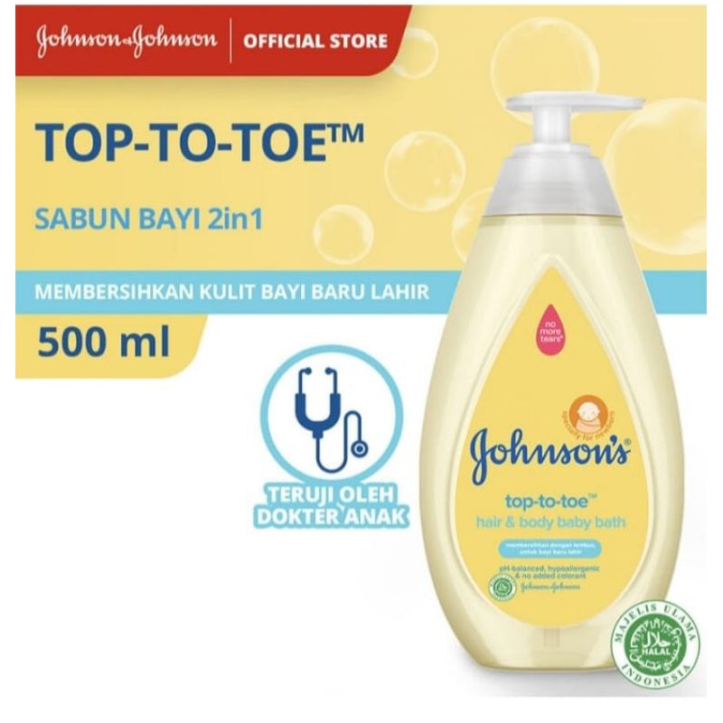 Johnson's Top-To-Toe Hair and Body Baby Bath 500ml