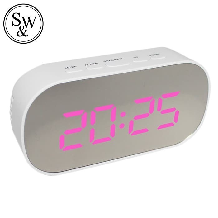 DT-6506 Jam Meja Digital Alarm Clock Mirror / Digital Smart Alarm Mirror Clock