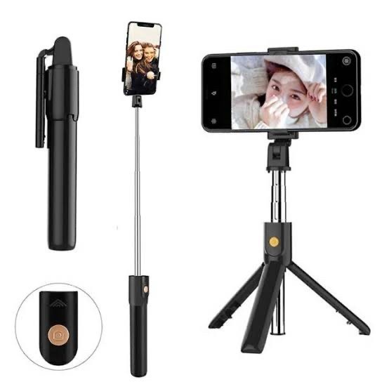 Trend-Tripod HP Tongsis Selfie Stick Bluetooth Remote Control Murah K07