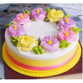 

Kue Ulang Tahun Ultah - Bunga Colour Lemon Cake - Free Krtu Ucpn