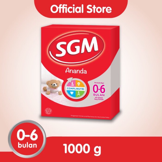Susu SGM Ananda Usia 0-6 Bulan 1000 gram