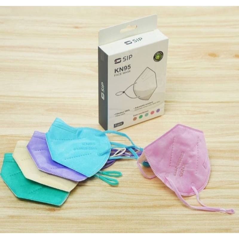 S Sip Masker KN95 Anti Virus Pastel Series Isi 5 Pcs