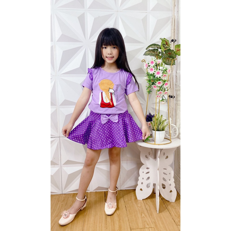 KIYOSAKI KIDS - STELAN BAJU ROK ANAK PEREMPUAN USIA 1-7 TAHUN GAMBAR MENGGUNAKAN APLIKASI DIBORDIR - STELAN FASHION ANAK CEWEK - STELAN MODEL ANAK PEREMPUAN - BAJU ANAK PEREMPUAN